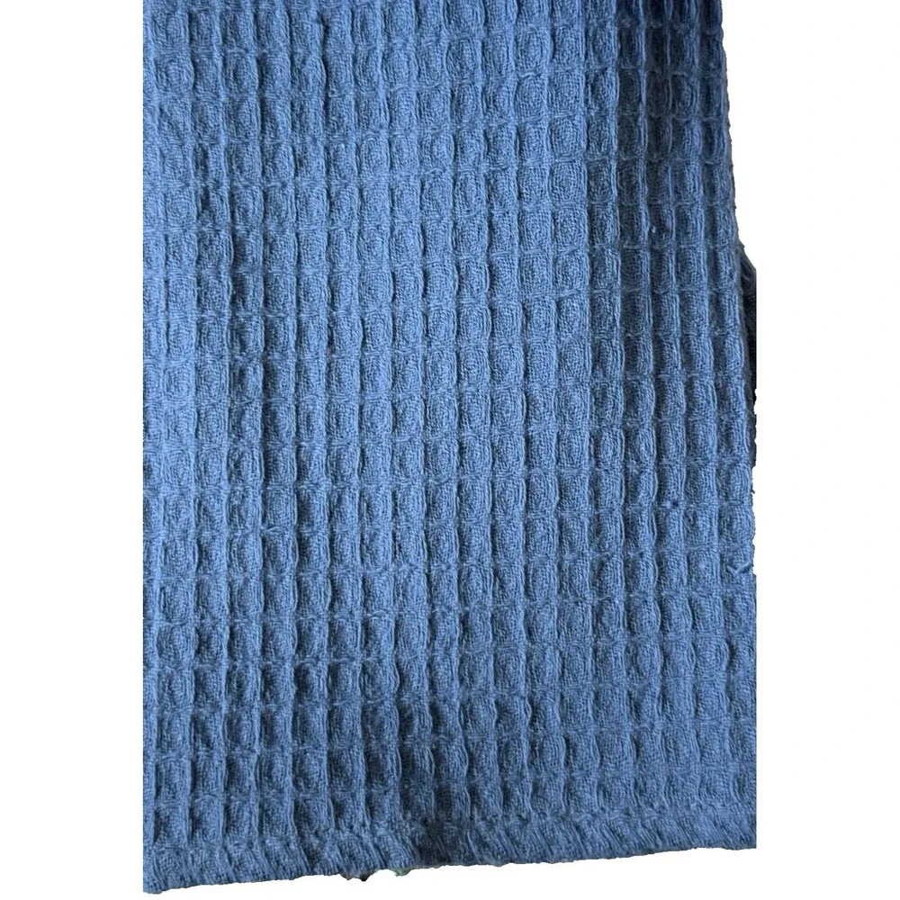 April Cornell Kitchen Dish Towels Penny's Patio Waffle Weave White Blue Set of 3